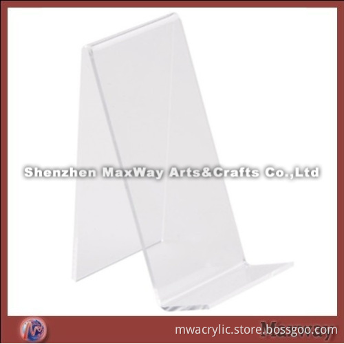 V-shaped White Perspex Brochure/Book/Mobilephone Display Holder/Stand